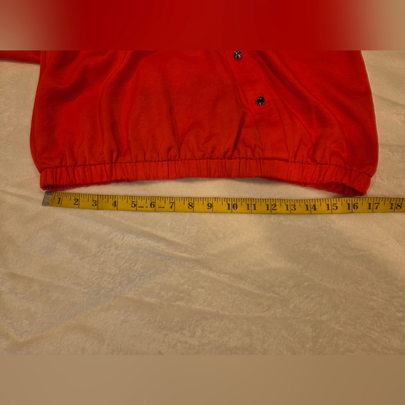 Karl Lagerfeld Vibrant Orange Blouse,Long Sleeves, Size M. - Picture 11 of 14